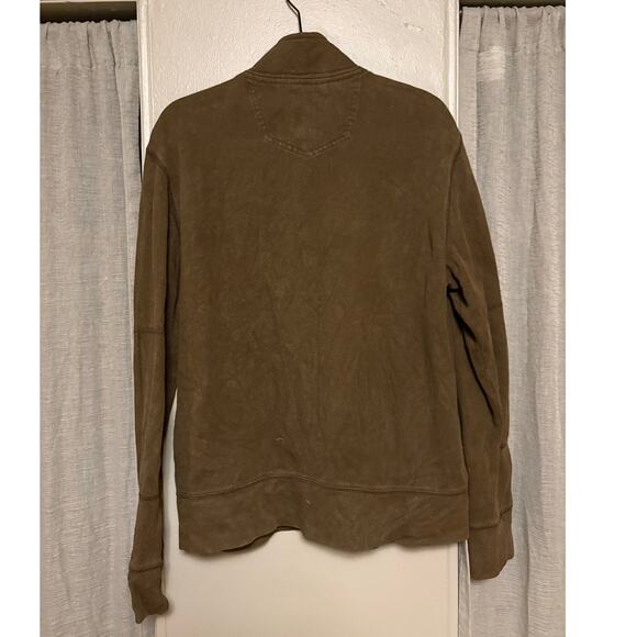 Eddie Bauer 1/4 Button Up Sweater | M | Vintage Olive Green - Picture 2 of 4